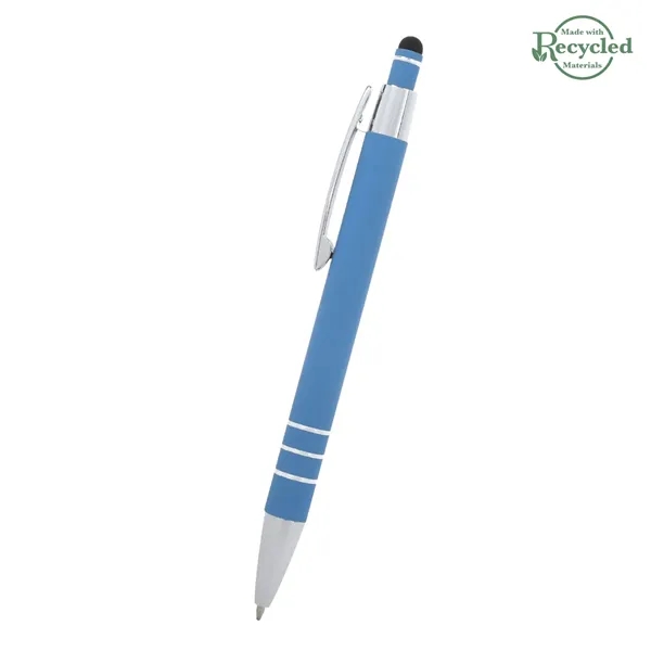 5 1/2" plunger-action pen with rubberized aluminum body and stylus on... from ASI 61125 Hit Promotional Products / Hit®