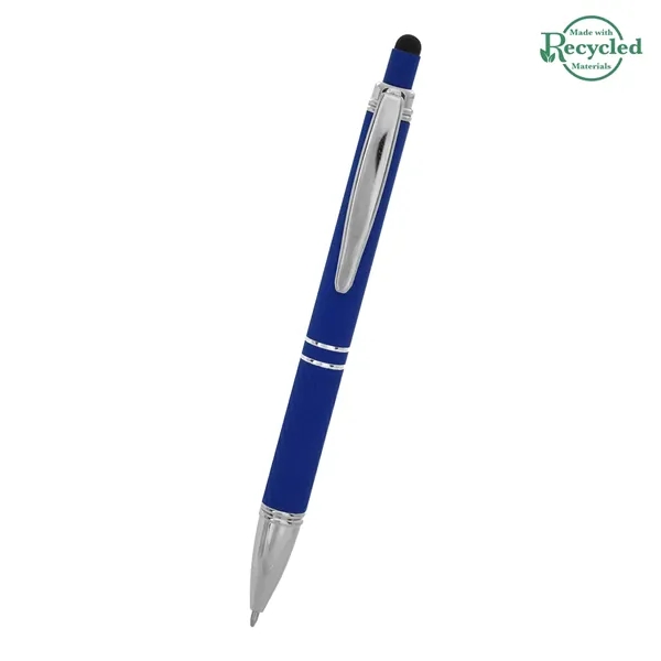 Quilted plunger-action stylus pen made of rubberized aluminum with a unique... from ASI 61125 Hit Promotional Products / Hit®