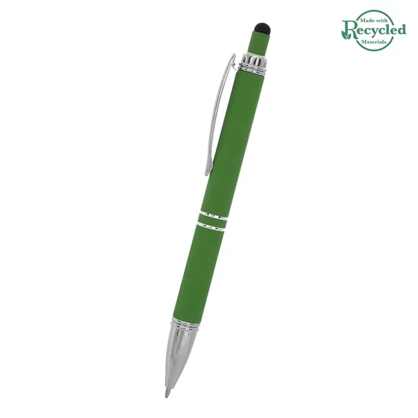 Quilted plunger-action stylus pen made of rubberized aluminum with a unique... from ASI 61125 Hit Promotional Products / Hit®