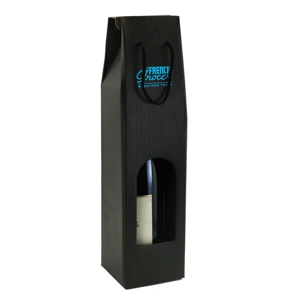 Heavy Duty Black Wine Bottle Carrier with Windows and Rope Handles... from ASI 55450 Franmara Inc
