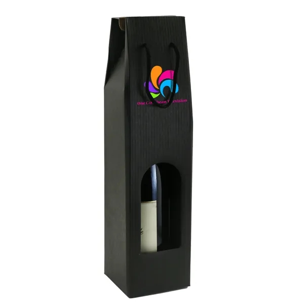 Heavy Duty Black Wine Bottle Carrier with Windows and Rope Handles... from ASI 55450 Franmara Inc