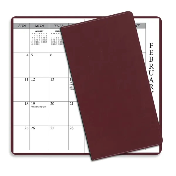 6.75"H x 3.62"W 14-month summer academic planner with an executive vinyl... from ASI 54040 Fey Promo / Fey Calendar Impressions