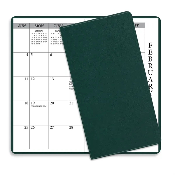 6.75"H x 3.62"W 14-month summer academic planner with an executive vinyl... from ASI 54040 Fey Promo / Fey Calendar Impressions