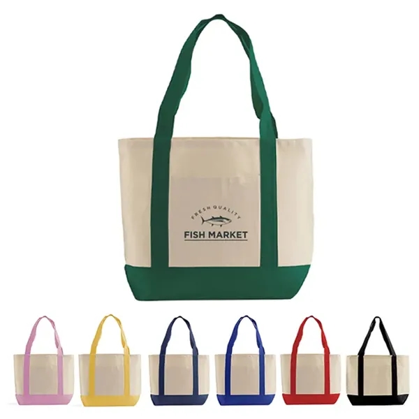 Spacious 10 oz cotton tote with large front pocket and shoulder... from ASI 67557 LimeLight Ent / Limelight USA