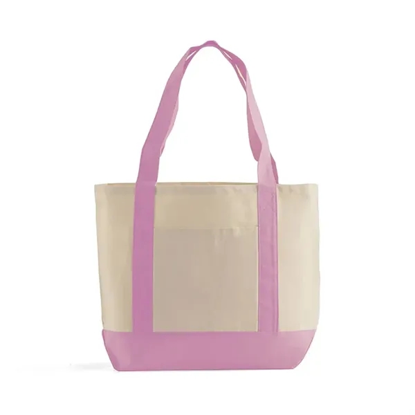 Spacious 10 oz cotton tote with large front pocket and shoulder... from ASI 67557 LimeLight Ent / Limelight USA