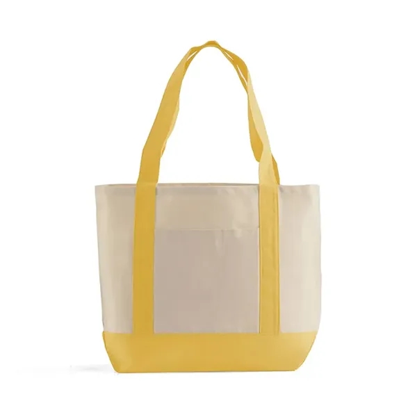 Spacious 10 oz cotton tote with large front pocket and shoulder... from ASI 67557 LimeLight Ent / Limelight USA