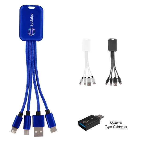 4-in-1 charging buddy, compatible with Apple® 8-Pin, Micro USB and Type-C... from ASI 61125 Hit Promotional Products / Hit®