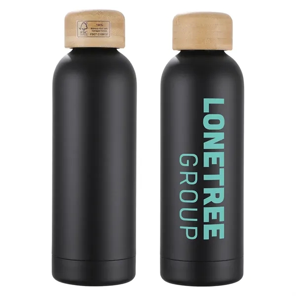 17 oz Eco-Friendly Vacuum Stainless Steel Bottle w/ Bamboo Lid... from ASI 36730 Ariel Premium Supply Inc