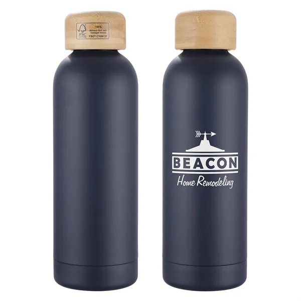 17 oz Eco-Friendly Vacuum Stainless Steel Bottle w/ Bamboo Lid... from ASI 36730 Ariel Premium Supply Inc