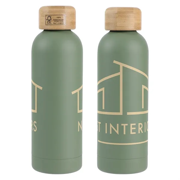 17 oz Eco-Friendly Vacuum Stainless Steel Bottle w/ Bamboo Lid... from ASI 36730 Ariel Premium Supply Inc