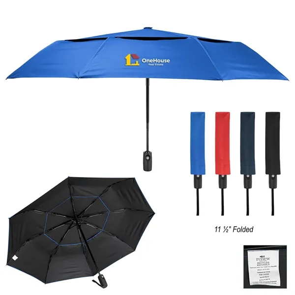 42" Telescopic Folding Umbrella With 100% rPET Canopy... from ASI 61125 Hit Promotional Products / Hit®