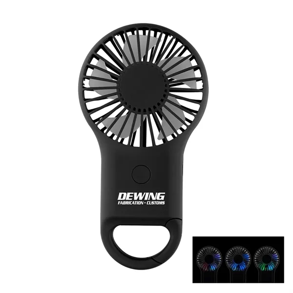 Rechargeable Handheld Fan with Carabiner 2.0... from ASI 61125 Hit Promotional Products / Hit®