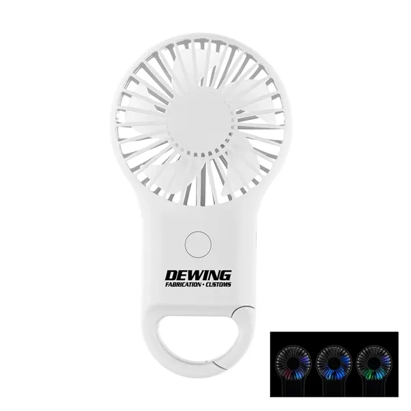 Rechargeable Handheld Fan with Carabiner 2.0... from ASI 61125 Hit Promotional Products / Hit®