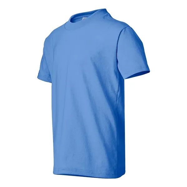Youth-sized T-shirt made of cotton/poly with 5% recycled polyester from plastic... from ASI 84358 S&S Activewear
