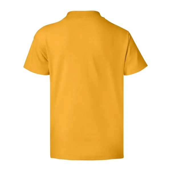 Youth-sized T-shirt made of cotton/poly with 5% recycled polyester from plastic... from ASI 84358 S&S Activewear