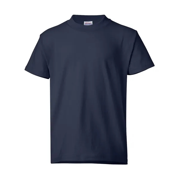 Youth-sized T-shirt made of cotton/poly with 5% recycled polyester from plastic... from ASI 84358 S&S Activewear