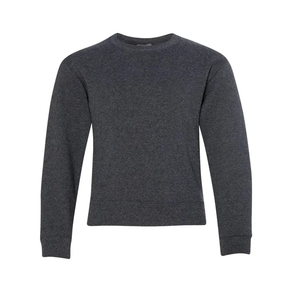 Youth 8.0 oz. 50% polyester/50% cotton crew neck sweatshirt. Blank product.... from ASI 84358 S&S Activewear