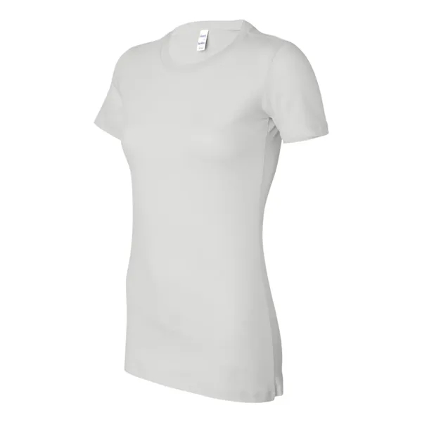 Women's cotton t-shirt with longer length body and shoulder taping. Blank... from ASI 84358 S&S Activewear