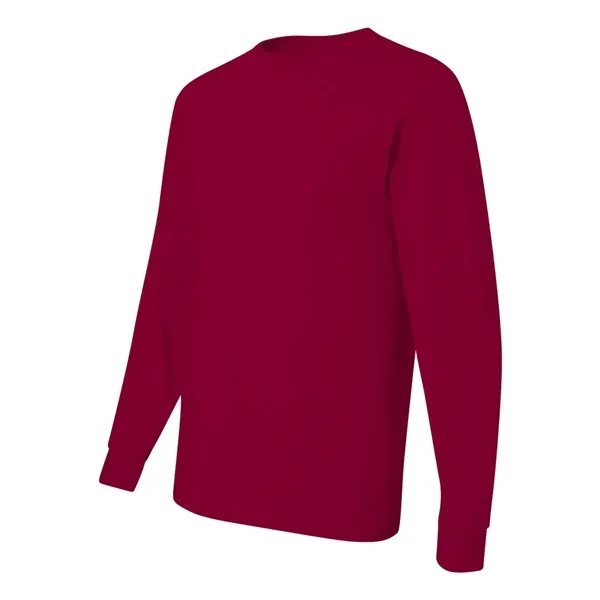 Adult long sleeve 5.6 oz. 50% cotton / 50% polyester t-shirt.... from ASI 84358 S&S Activewear