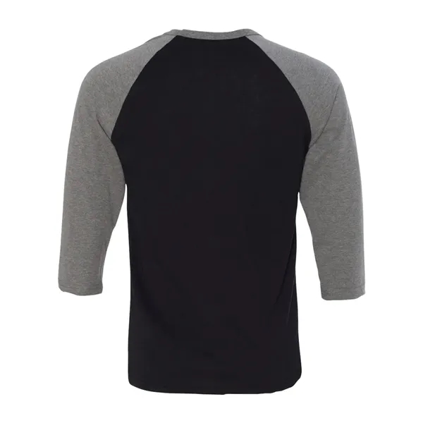 Unisex three-quarter sleeve baseball T-shirt with a retail fit, side seams,... from ASI 84358 S&S Activewear