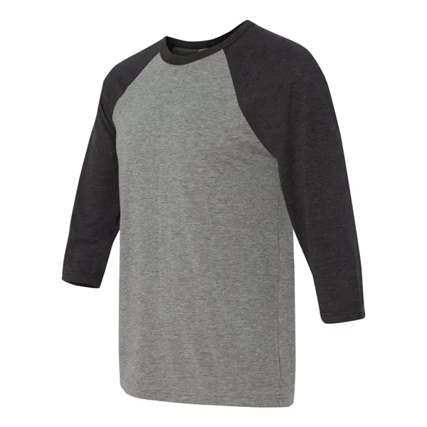 Unisex three-quarter sleeve baseball T-shirt with a retail fit, side seams,... from ASI 84358 S&S Activewear