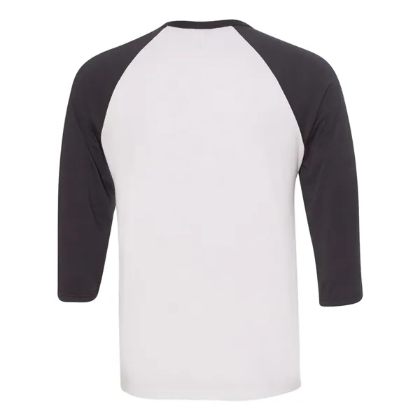 Unisex three-quarter sleeve baseball T-shirt with a retail fit, side seams,... from ASI 84358 S&S Activewear