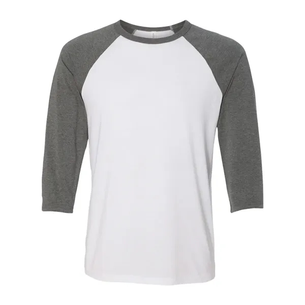 Unisex three-quarter sleeve baseball T-shirt with a retail fit, side seams,... from ASI 84358 S&S Activewear