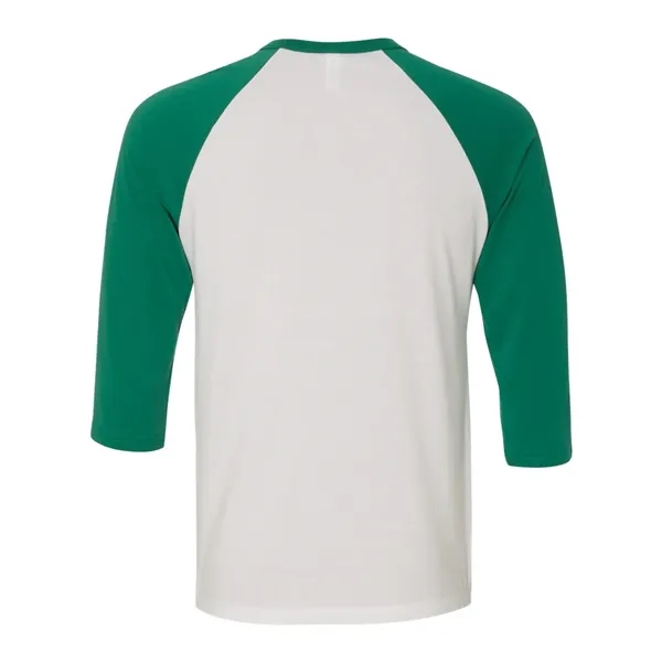Unisex three-quarter sleeve baseball T-shirt with a retail fit, side seams,... from ASI 84358 S&S Activewear