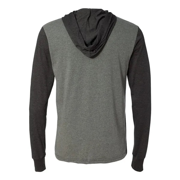 Adult long sleeve jersey hooded t-shirt. Blank product.... from ASI 84358 S&S Activewear