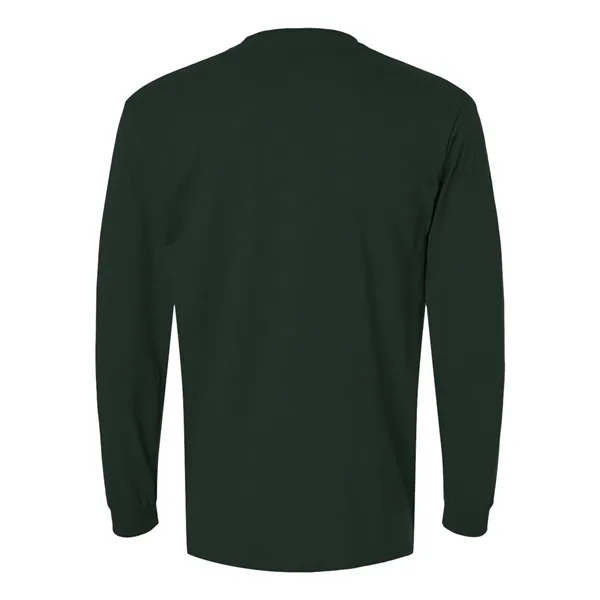 Adult pre-shrunk 50% cotton / 50% polyester long sleeve t-shirt. Blank... from ASI 84358 S&S Activewear