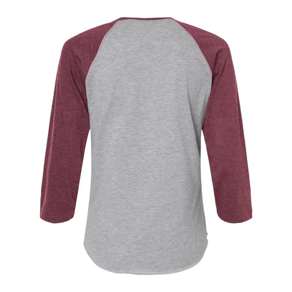 LAT Women's Fine Jersey 3/4 Sleeve Baseball T-Shirt, blank.... from ASI 84358 S&S Activewear