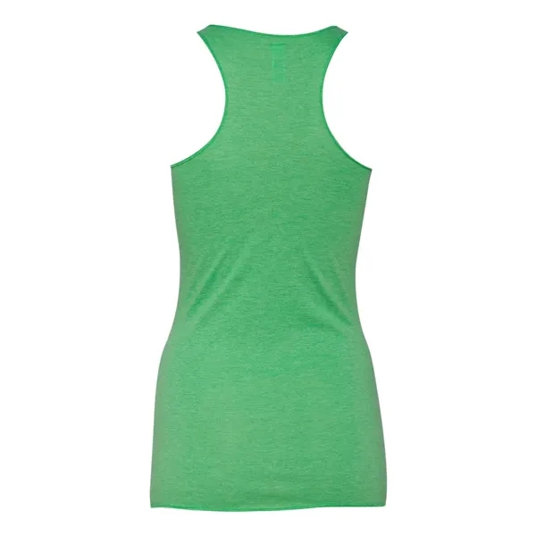 Women's tri-blend racerback tank top with overlock hem on neck. Blank... from ASI 84358 S&S Activewear