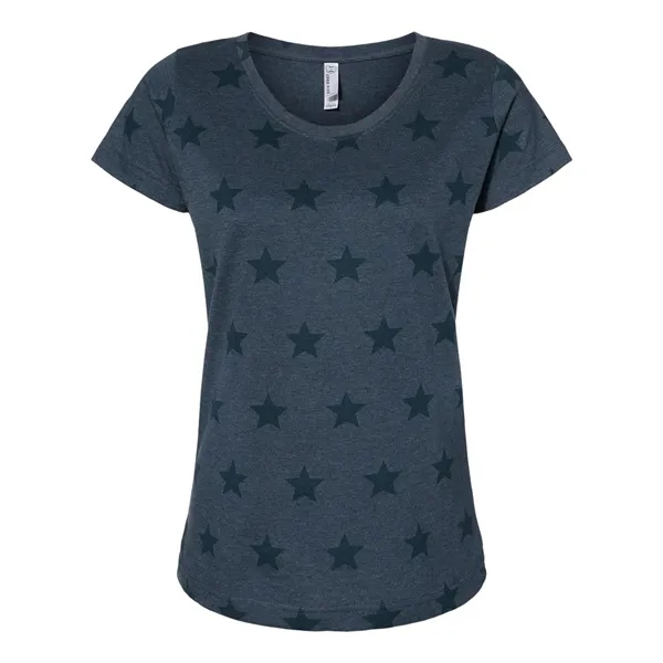 Code Five Women's Star Print Scoop Neck T-Shirt... from ASI 84358 S&S Activewear