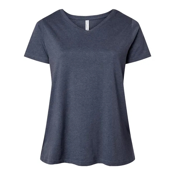 LAT Curvy Collection Women's Fine Jersey V-Neck Tee... from ASI 84358 S&S Activewear