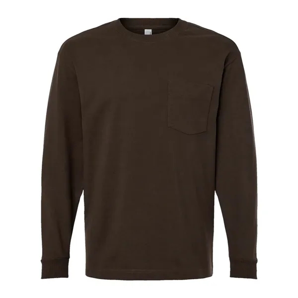 American Apparel Super Heavyweight Long Sleeve Pocket Tee... from ASI 84358 S&S Activewear