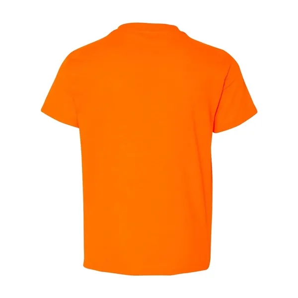 Youth 5.6 oz preshrunk 50% polyester / 50% cotton t-shirt. Blank... from ASI 84358 S&S Activewear