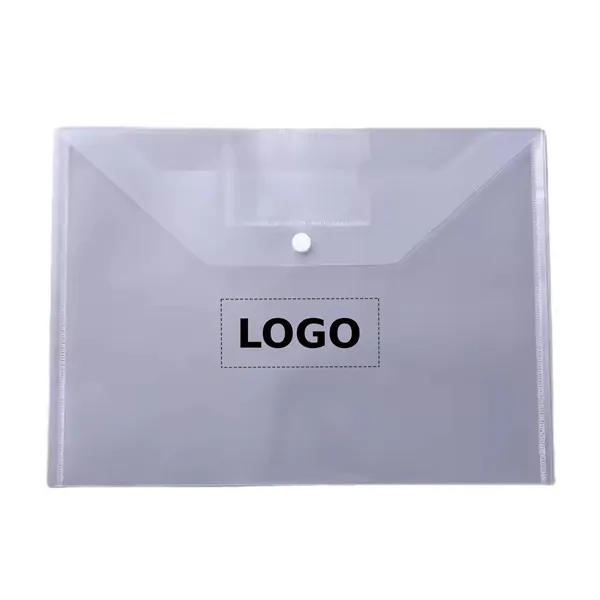 A4 snap button document folder with label pocket plus 1c1p color... from ASI 37218 Athena Promo (tm)