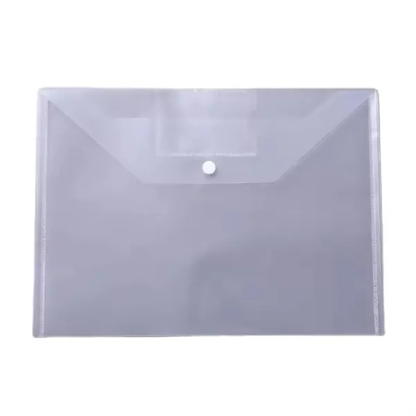 A4 snap button document folder with label pocket plus 1c1p color... from ASI 37218 Athena Promo (tm)