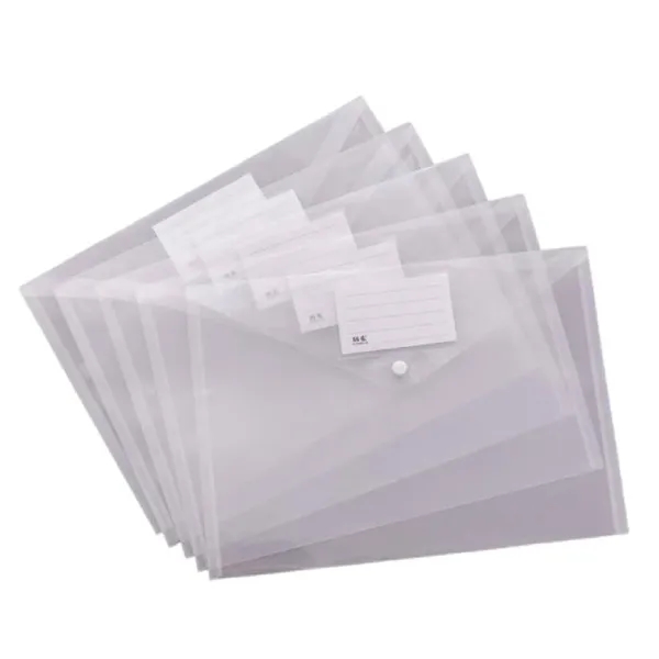 A4 snap button document folder with label pocket plus 1c1p color... from ASI 37218 Athena Promo (tm)