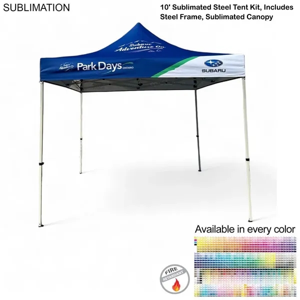 48Hr Quick Ship - 10' steel tent kit, includes steel frame... from ASI 53509 FIEL-Fairdeal Import & Export