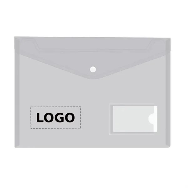 A4 snap button document envelope with label pocket plus 1c1p color... from ASI 37218 Athena Promo (tm)