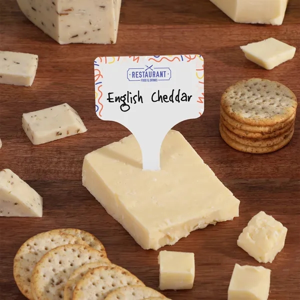 Single food stake with blank space for labeling flavors, ingredients, and... from ASI 61966 HPG / Beacon Promotions