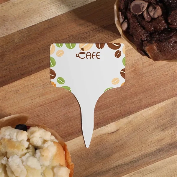 Single food stake with blank space for labeling flavors, ingredients, and... from ASI 61966 HPG / Beacon Promotions