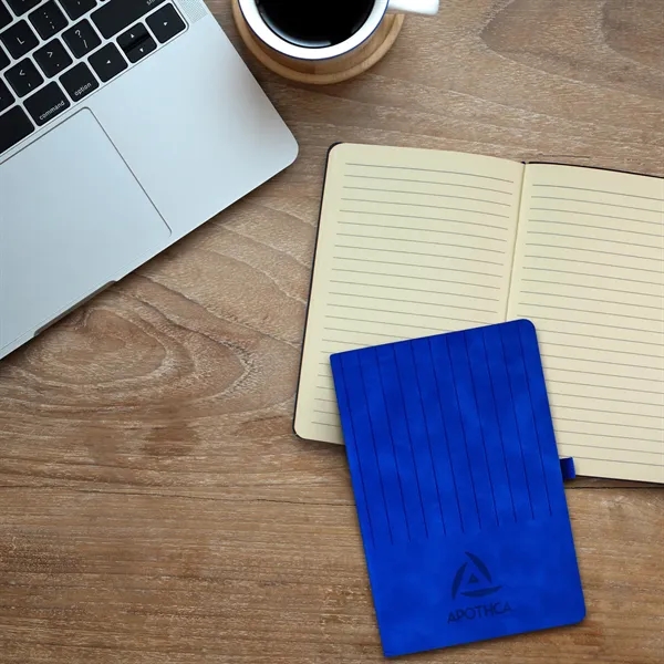 Engraved Striped Watermark Notebook... from ASI 30208 A P Specialties / AP Specialties