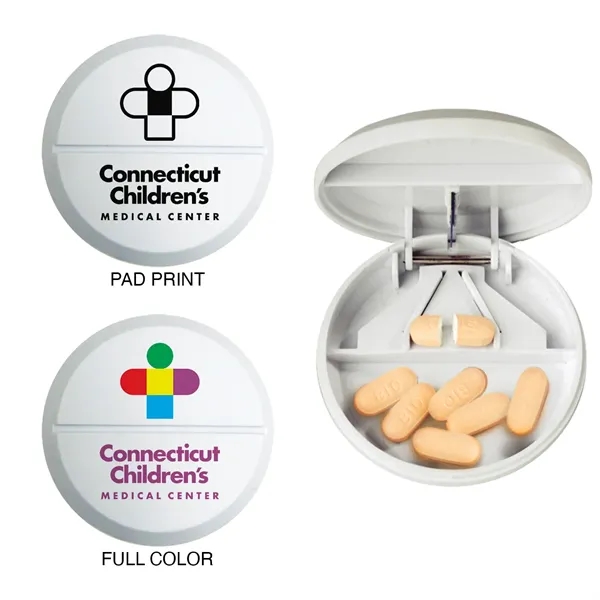 Pill box with storage compartment and cutter with metal blade for... from ASI 52710 Lincoln Line