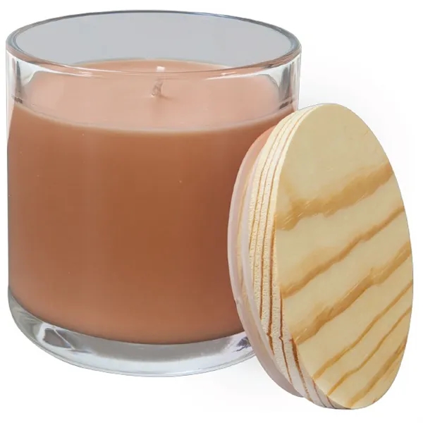 14oz Tropical Coconut Candle in Glass Holder w/ Wood Lid... from ASI 74601 Calico