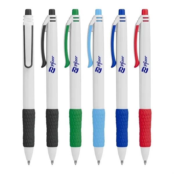 Recycled ABS plastic ballpoint pen with click-action mechanism, solid colored barrel,... from ASI 88060 Snugz/USA Inc