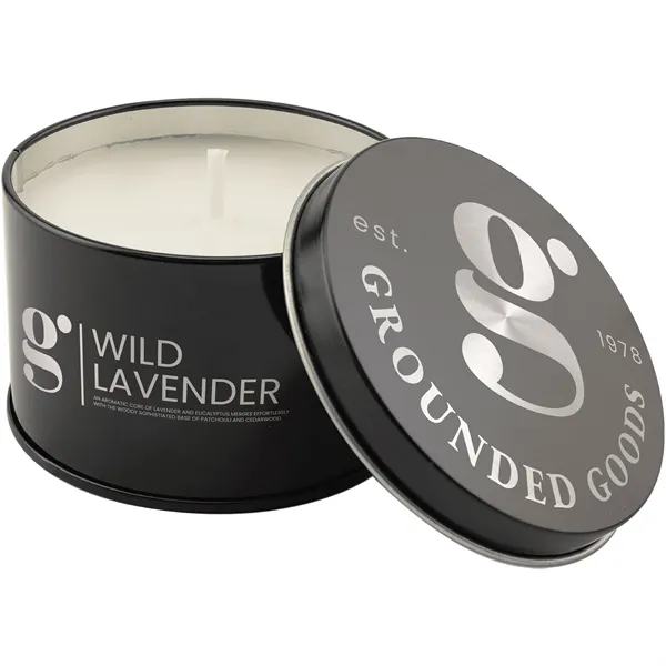 5.3 oz. Trim the Tree Candle in a Black Metal Tin... from ASI 74601 Calico