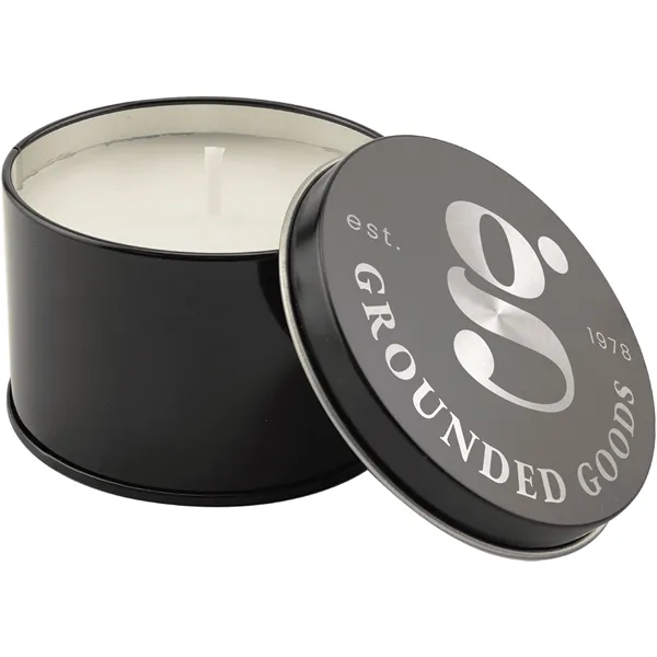 5.3 oz. Trim the Tree Candle in a Black Metal Tin... from ASI 74601 Calico