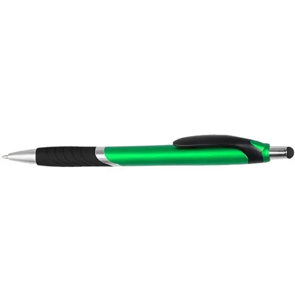 Plastic ballpoint pen with touch screen stylus and rubber grip.... from ASI 39552 BEL Promo
